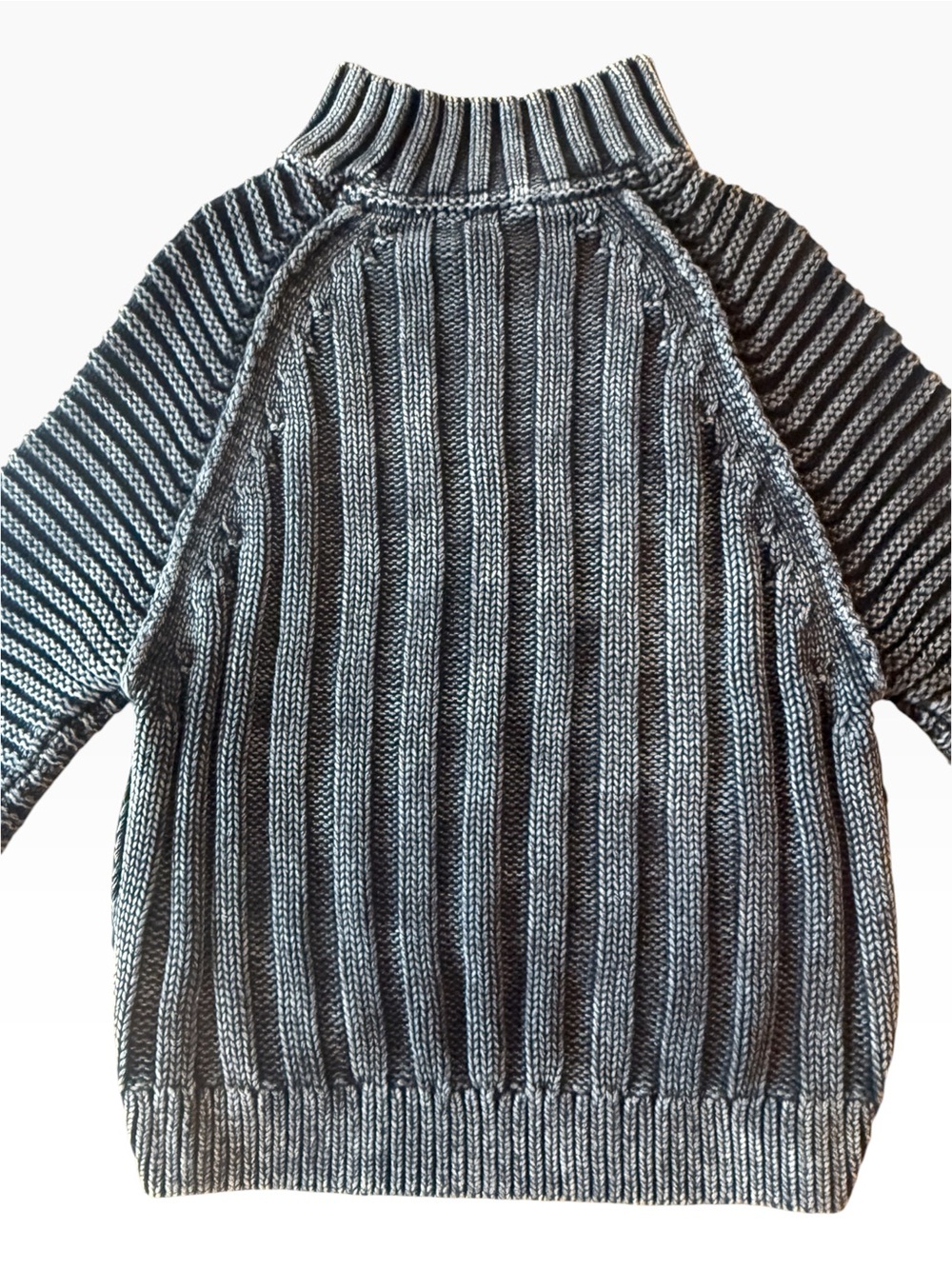 Free People Gray Striped Cable Knit Turtleneck Sweater XS - perfect condition! - Picture 10 of 14